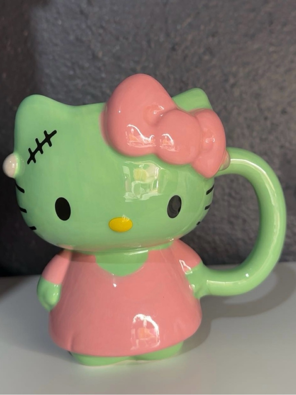 Frankenstein Hello Kitty Ceramic Mug- pink
